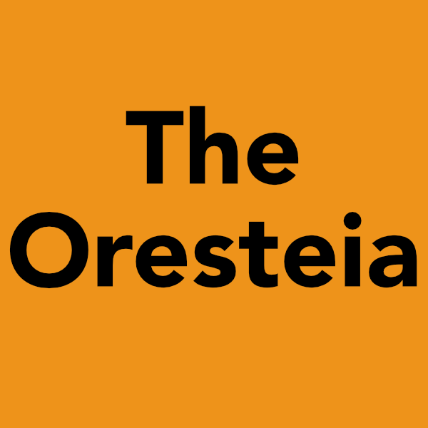 Tile with title, "The Oresteia"